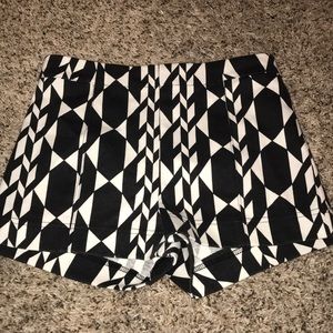 Zip up high waisted shorts